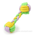 Candy Color Cotton Rope Barbells Chewing Dog Toy